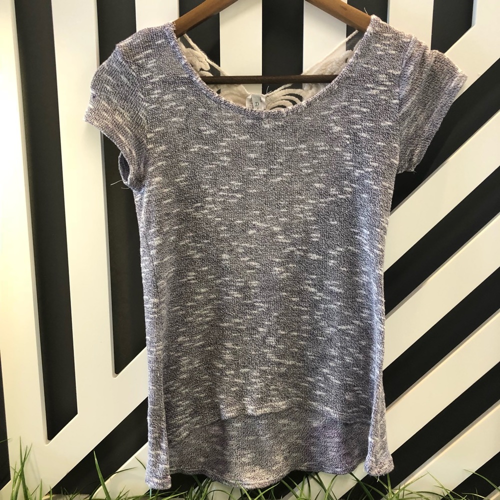 Discreet Knit Short Sleeved Blouse